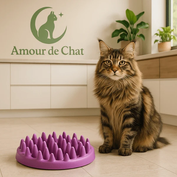 Gamelle anti glouton - Picots stimulants ralentissement - PurrPause™