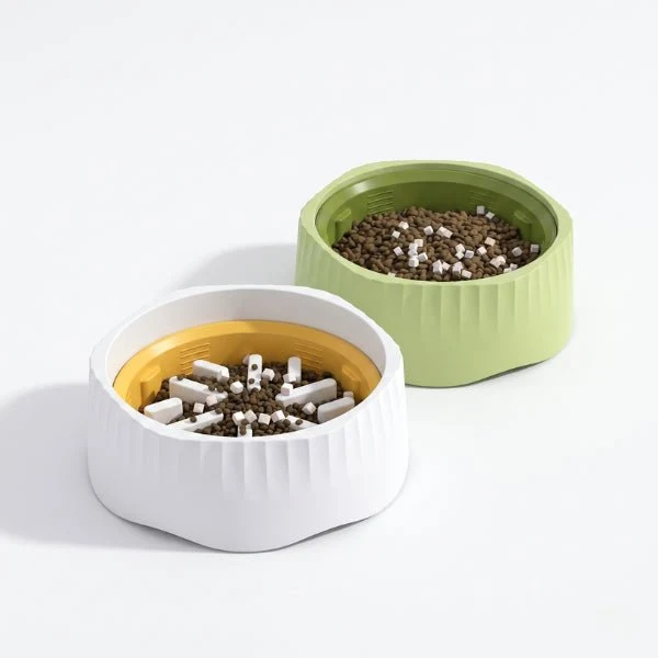 Gamelle anti glouton - Modulable rotative et labyrinthe - DoubleTime™