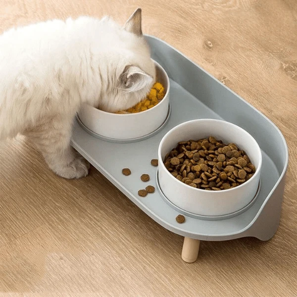 Gamelles chat - Duo Station™ : bol céramique double surélevé