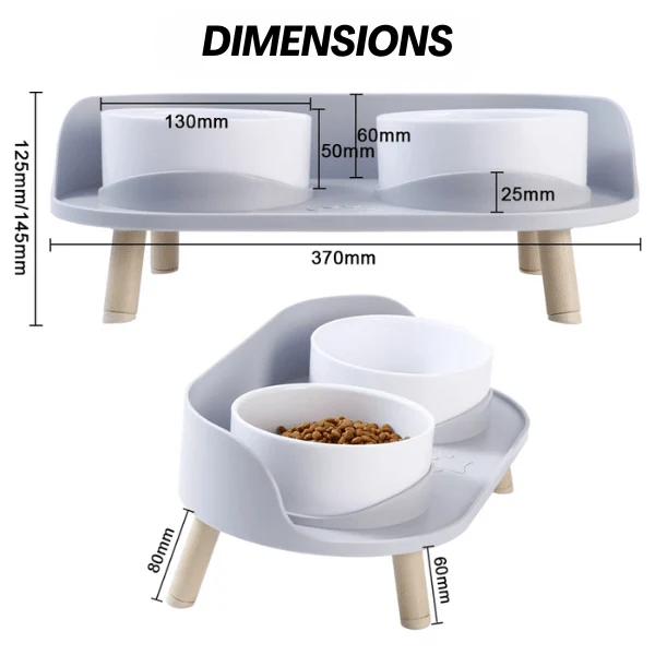 Gamelles chat - Duo Station™ : bol céramique double surélevé