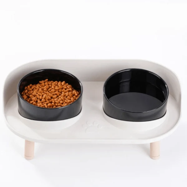 Gamelles chat - Duo Station™ : bol céramique double surélevé