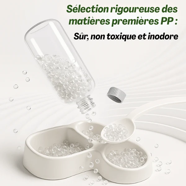 Gamelles chat d'angle - Poly Station™ : eau et croquettes