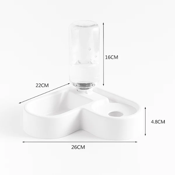 Gamelles chat d'angle - Poly Station™ : eau et croquettes