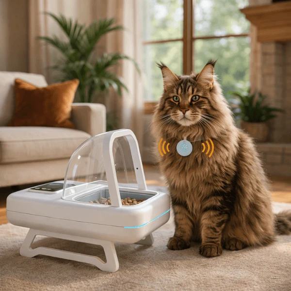 Gamelle chat automatique puce toutes options - Puce Motion+™