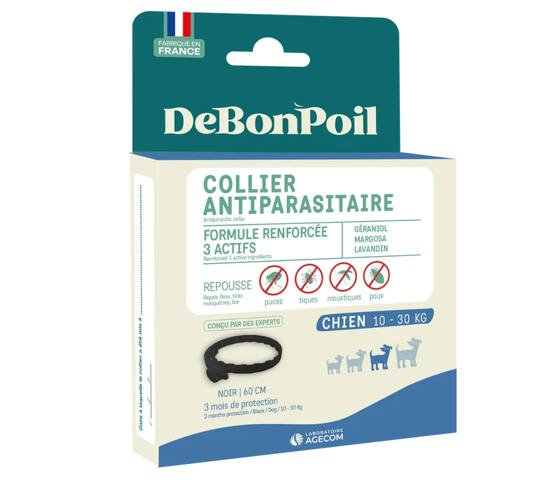 Collier antiparasitaire chien naturel 3 mois