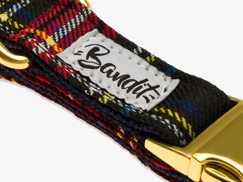 Collier pour chien tartan