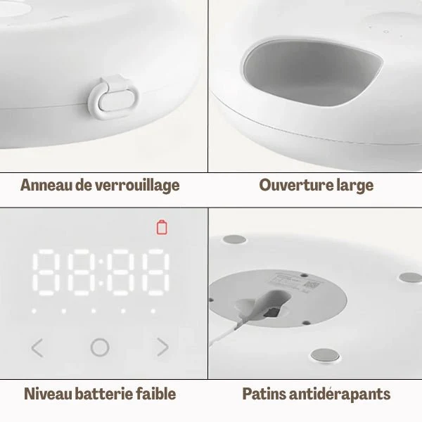 Gamelle chat automatique connectée - BowlPro 600™ : wifi 6 repas