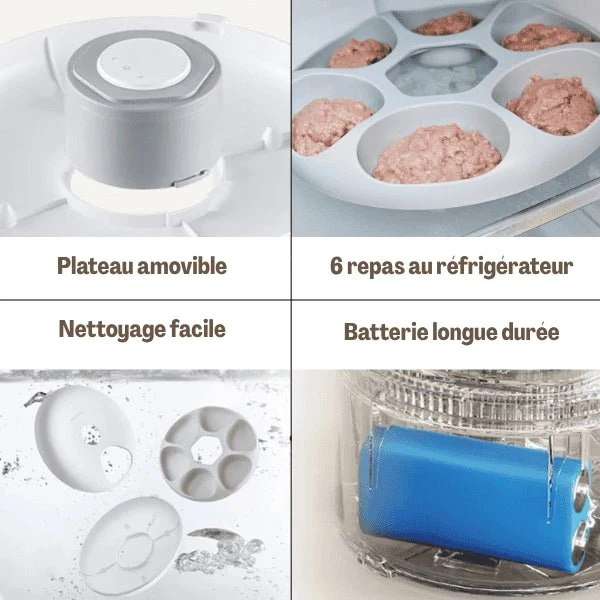 Gamelle chat automatique connectée - BowlPro 600™ : wifi 6 repas