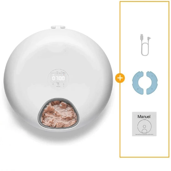 Gamelle chat automatique connectée - BowlPro 600™ : wifi 6 repas
