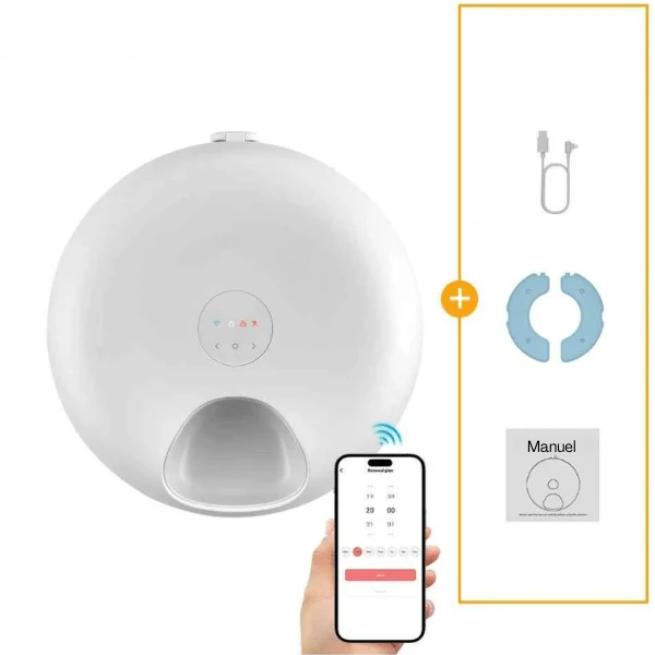 Gamelle chat automatique connectée - BowlPro 600™ : wifi 6 repas
