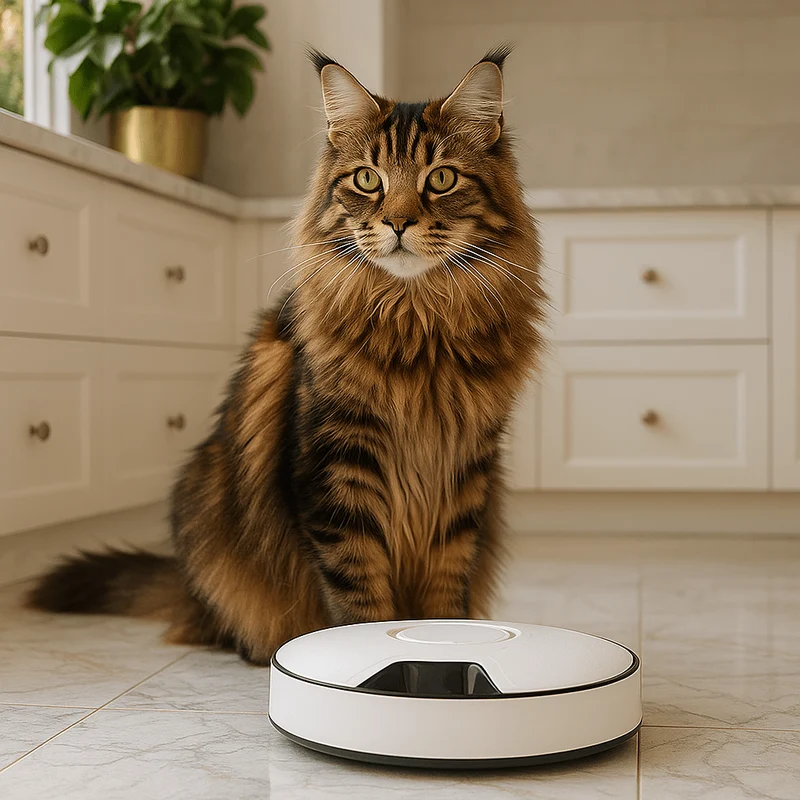 Gamelle automatique chat sans fil - Feeder 600 Cat™ : 6 repas humides