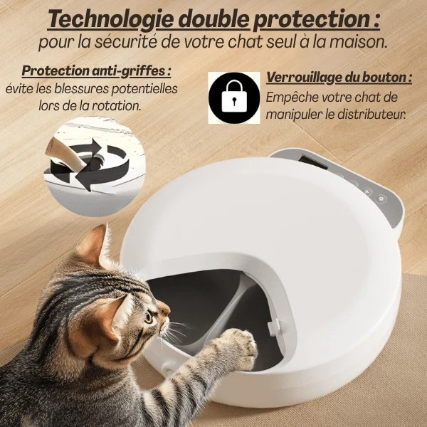 Gamelle automatique chat – sans fil programmable – FéliFeeder™
