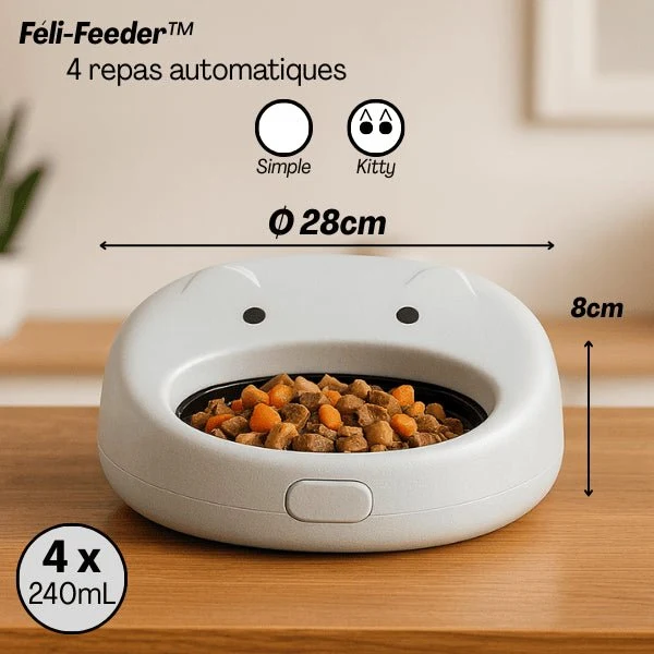 Gamelle automatique chat – sans fil programmable – FéliFeeder™
