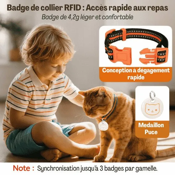 Gamelle automatique chat puce - CrocTech Edition™ : multifonction