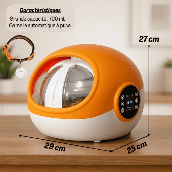 Gamelle automatique chat puce - CrocTech Edition™ : multifonction