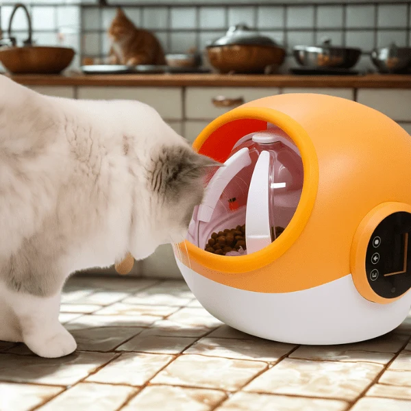 Gamelle automatique chat puce - CrocTech Edition™ : multifonction