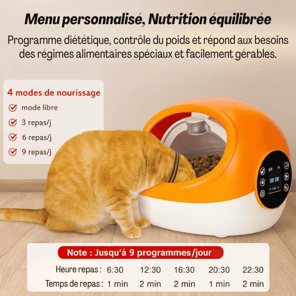 Gamelle automatique chat puce - CrocTech Edition™ : multifonction