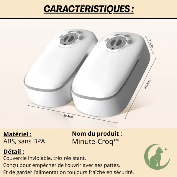 Gamelle automatique chat - Minute-Croq™ : minuterie sans fil