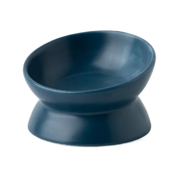 Gamelle chat surélevée inclinée - BowlMagic™ : céramique et digestion