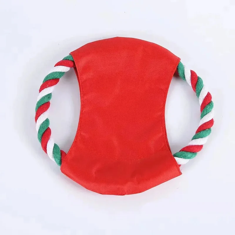 Disque en corde de Noël pour chien
