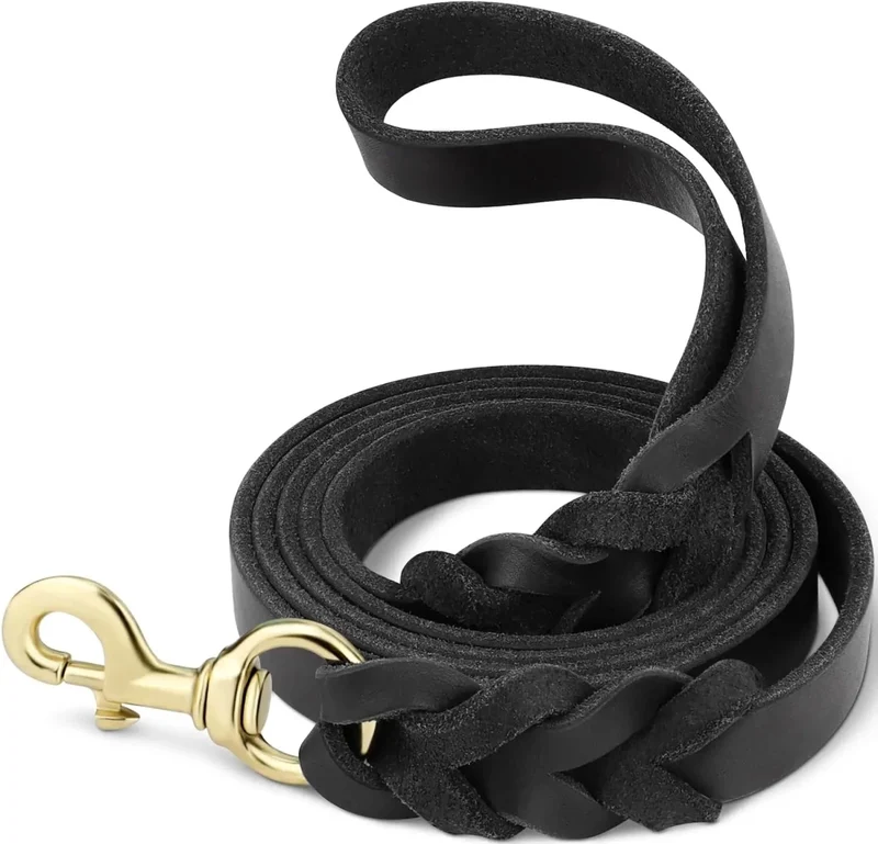 Laisse en cuir pour gros chien