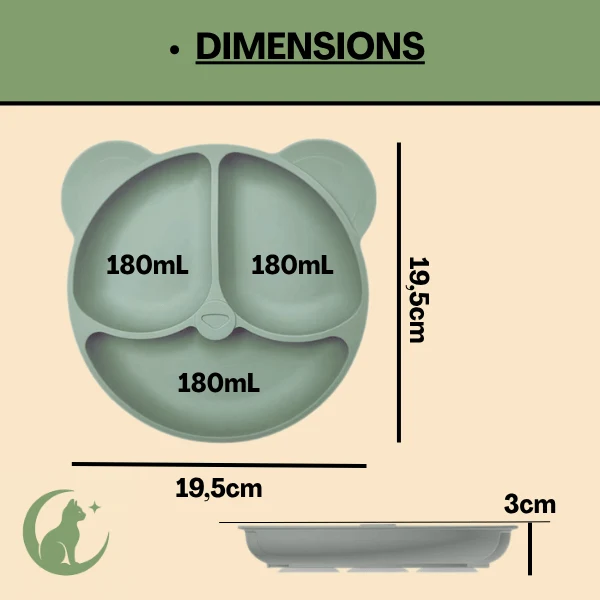 Gamelles chaton 3 en 1 - SiliCroc™ : croquettes pâtée et eau