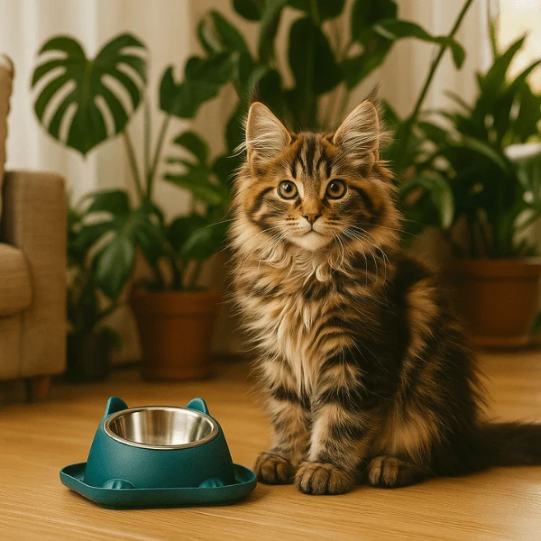 Gamelle chaton - Bowl Design™ : bol inox croquettes