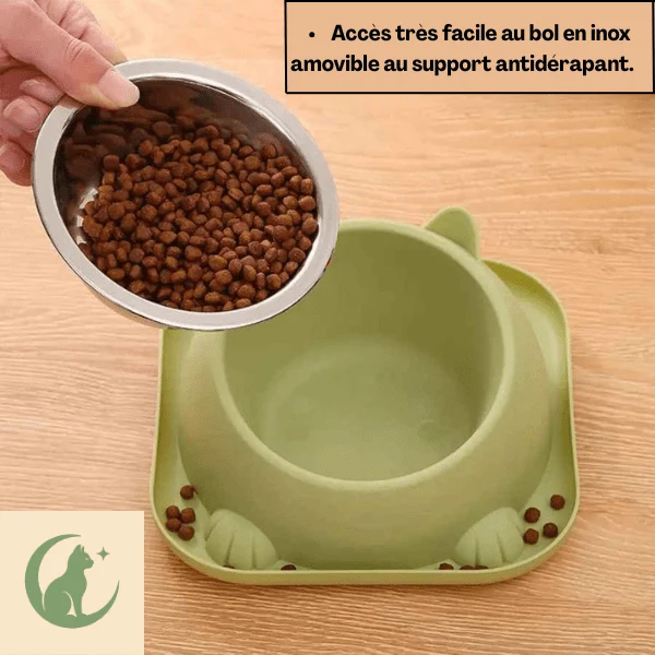 Gamelle chaton - Bowl Design™ : bol inox croquettes