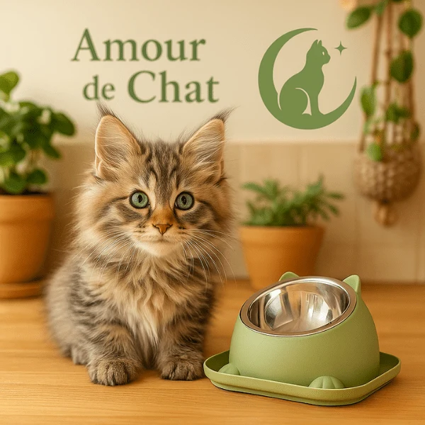 Gamelle chaton - Bowl Design™ : bol inox croquettes