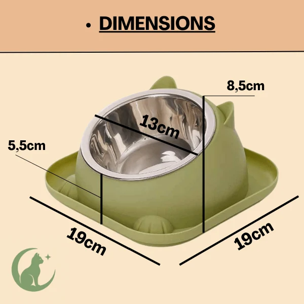 Gamelle chaton - Bowl Design™ : bol inox croquettes