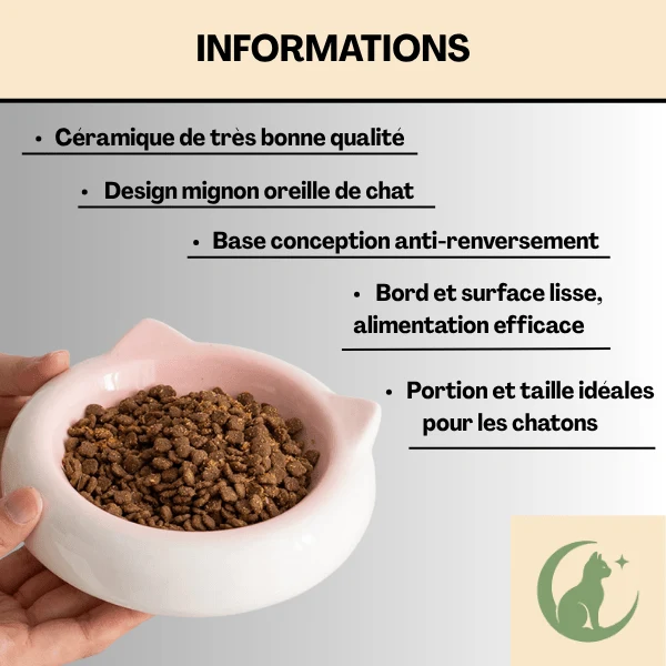 Gamelles chaton design - MiniCroc™ : ramequin céramique