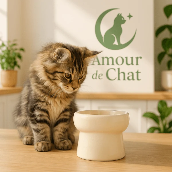 Gamelles chaton céramique - Mini DéliCat™ : bol surélevé
