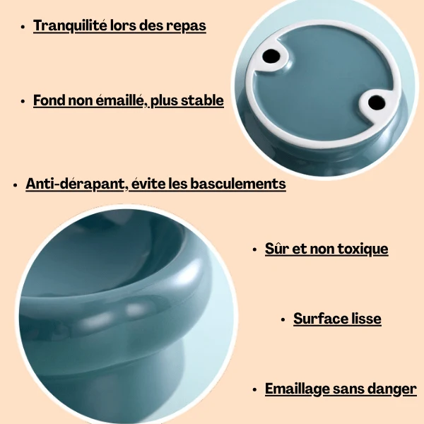 Gamelles chaton céramique - Mini DéliCat™ : bol surélevé