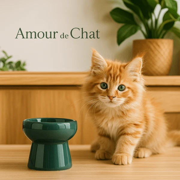 Gamelles chaton céramique - Mini DéliCat™ : bol surélevé