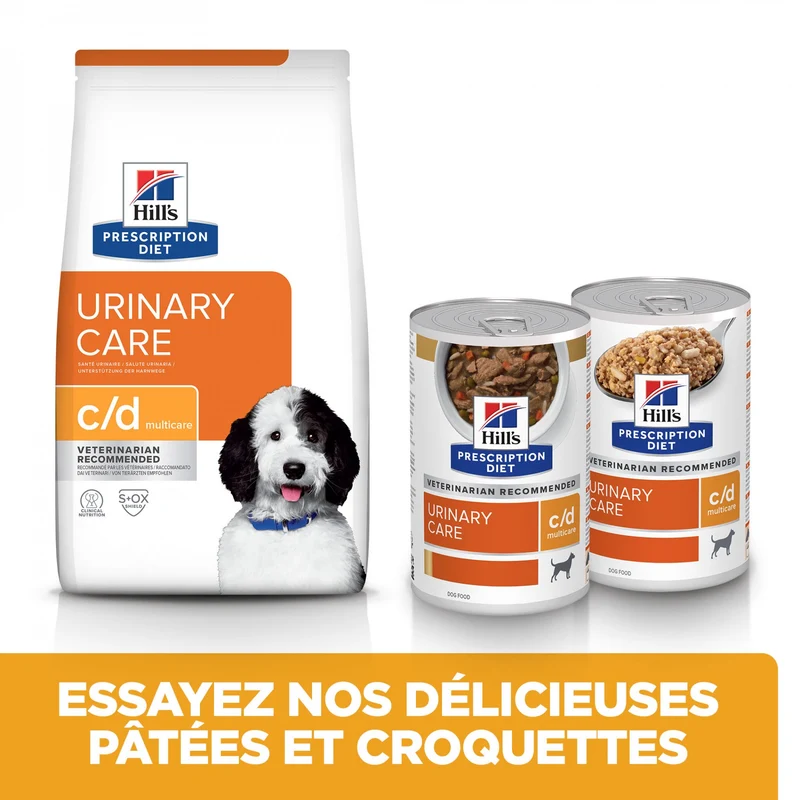 Hill's Prescription Diet c/d Urinary Multicare en boîtes au poulet – pâtée chien