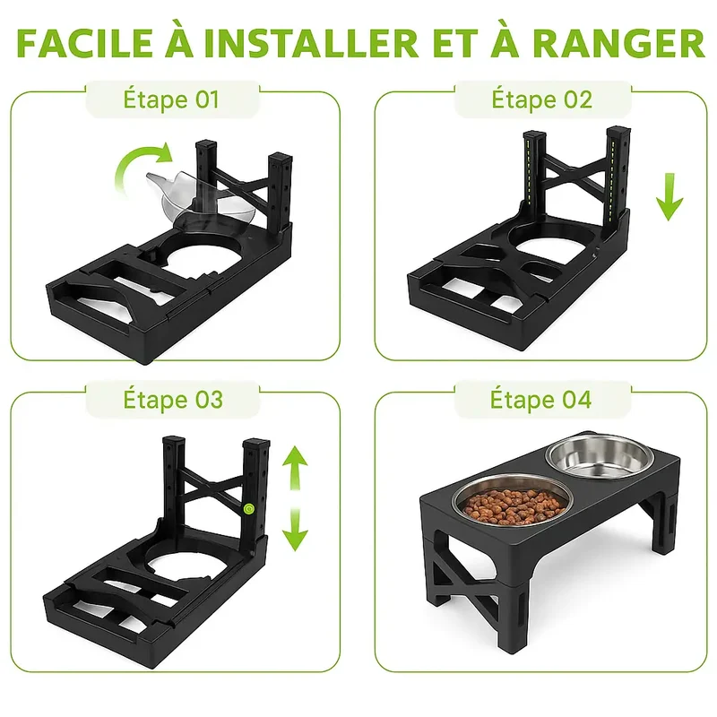 Gamelle ajustable pour grand chien