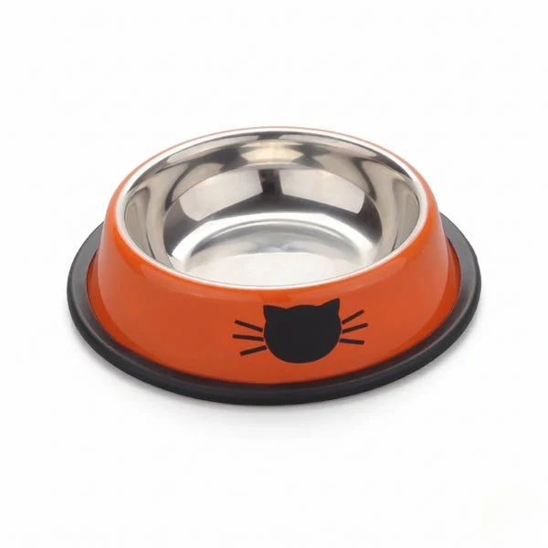 Gamelle chat inox - Croc'Miaou™ : colorée et antidérapante