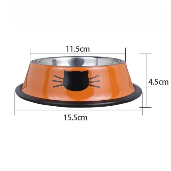 Gamelle chat inox - Croc'Miaou™ : colorée et antidérapante
