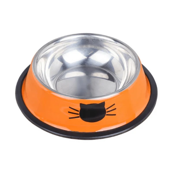 Gamelle chat inox - Croc'Miaou™ : colorée et antidérapante