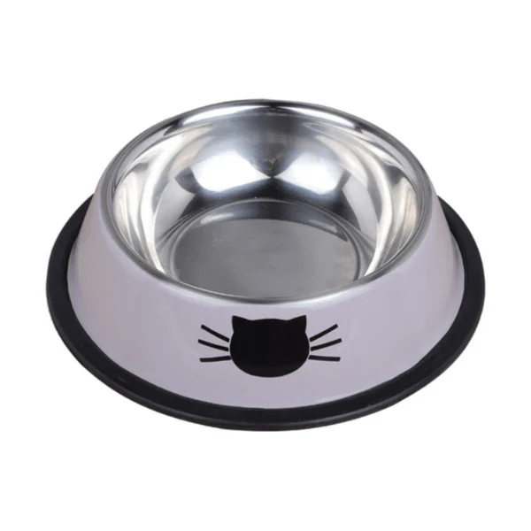 Gamelle chat inox - Croc'Miaou™ : colorée et antidérapante
