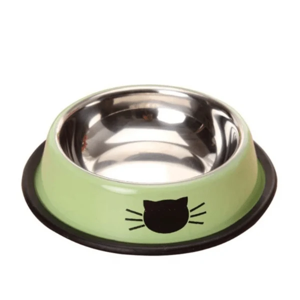 Gamelle chat inox - Croc'Miaou™ : colorée et antidérapante