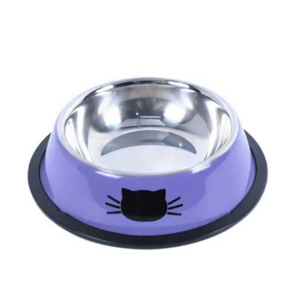 Gamelle chat inox - Croc'Miaou™ : colorée et antidérapante