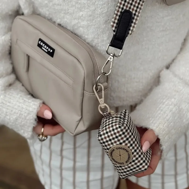 Porte-sac à crottes élégant Heritage Check