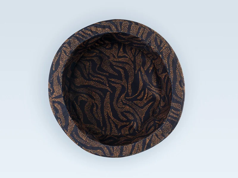 Panier rond pour chat, motif Zèbre