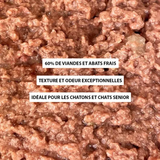 Mousse chat sans céréales – Poulet & bœuf – Texture aérienne (85g)