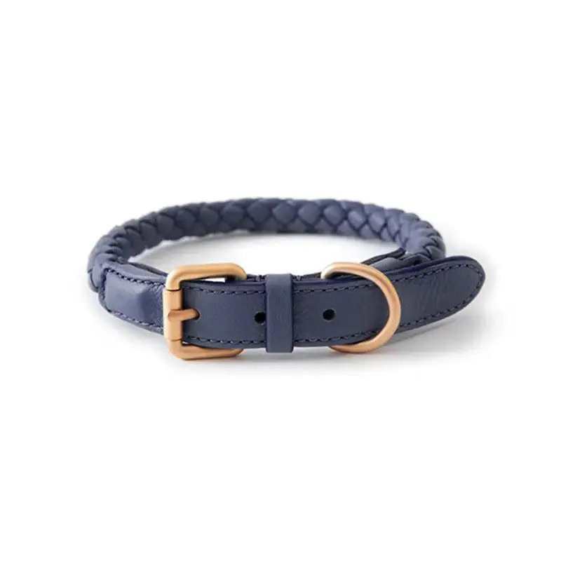Collier en cuir rond pour chien