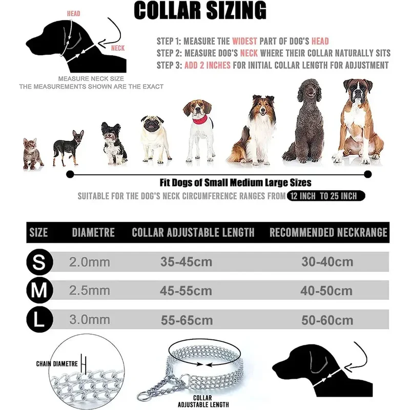 Collier en metal pour chien