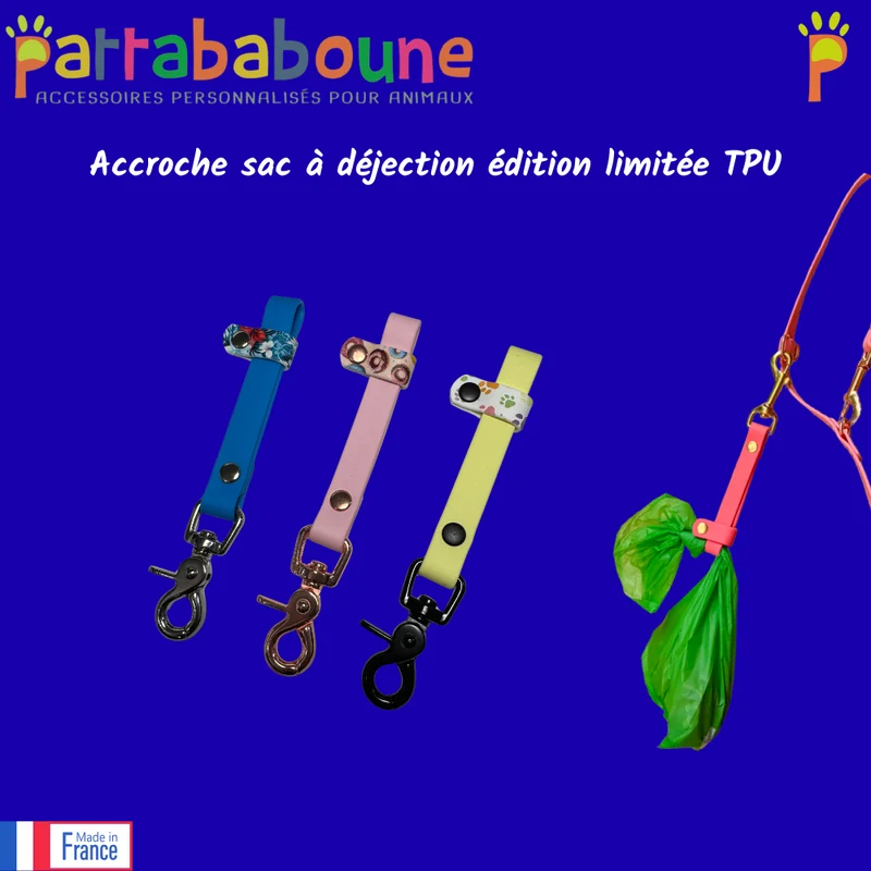 Accroche sac à déjection pour chien en TPU édition limitée 16 & 25 mm