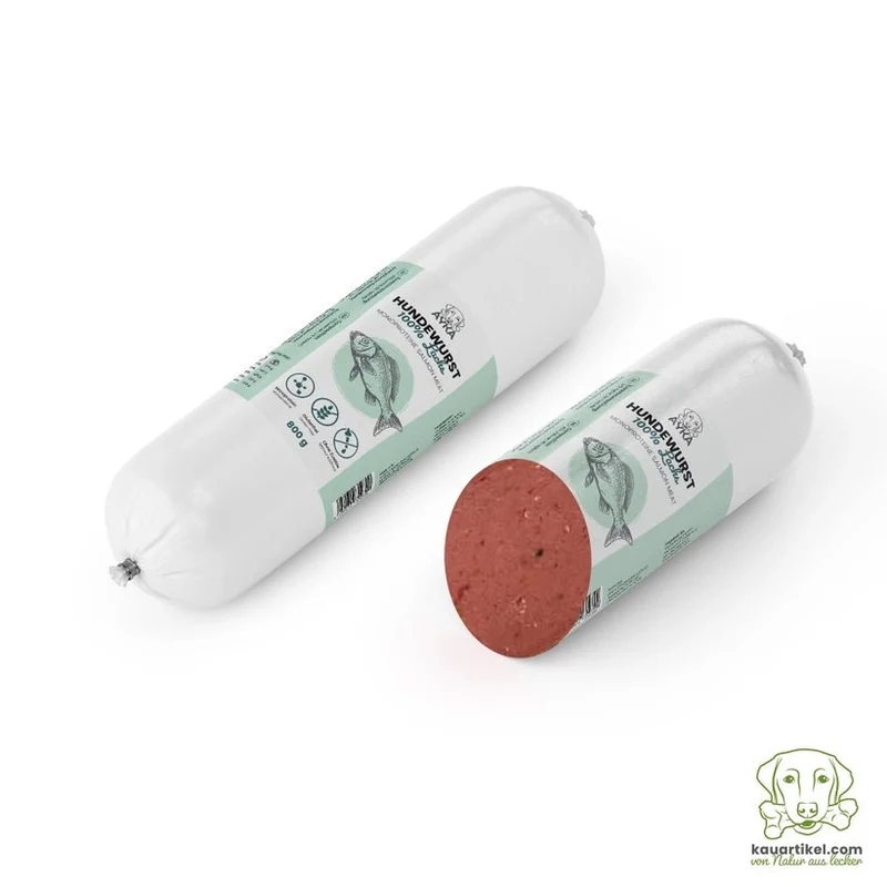 Saucisse pour chien AYKA au saumon – 97 % poisson, sans céréales