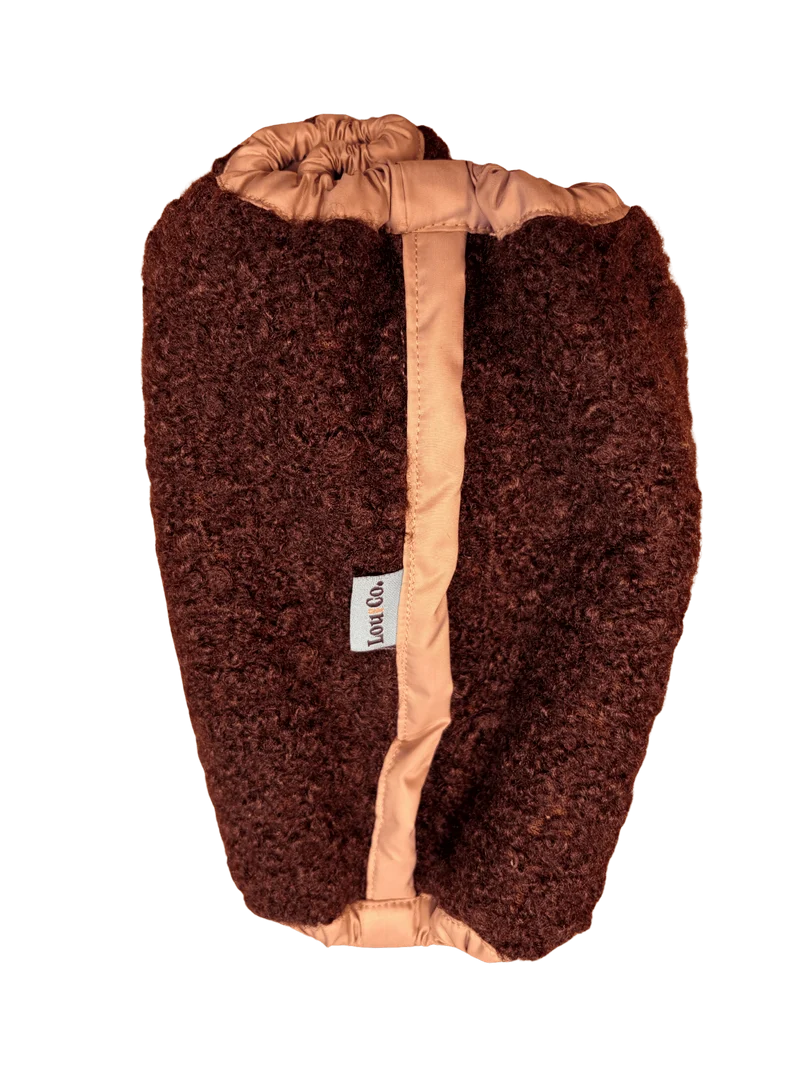 Snood d’hiver bordeaux & vieux rose – chic et protecteur
